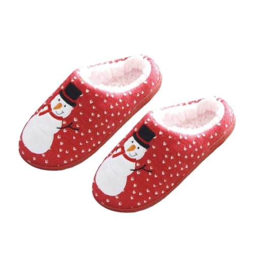 CTIRCHIU Winter Hausschuhe Unisex Kuschelige Weihnachts Pantoffeln mit Dickem Futter Weiche Rutschfeste Slippers für Damen und Herren Indoor Wärme von CTIRCHIU
