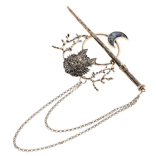 CTIRCHIU Wolf Moon Haarnadel: Mit Tierdesign Haarschmuck Für Damen Metall Haarspangen Für Mottopartys Und Alltägliche Modeschmuck Accessoires von CTIRCHIU