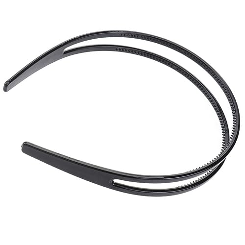 CTIRCHIU Zweischichtiges Rutschfestes Haarband Damen Feines Haarschmuck Workout Stirnband Modisch Vielseitig für Alltag und Party in Elegantem Schwarz von CTIRCHIU