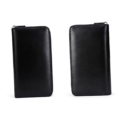 CTIRCHIU Anti-diebstahl Geldbörse Mit Reißverschluss Multifunktionaler Kreditkartenhalter Für Bargeld Und Münzen Elegante Clutch Für Jeden Anlass Schwarz von CTIRCHIU