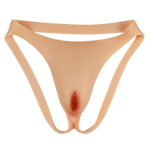 CTKOLYS Männer Sissy Fake Camel Toe Höschen Versteckt Gaff Tanga Für Transgender Crossdresser Shemale,Color2,One Size von CTKOLYS