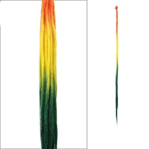 Synthetische 5/10 Stück handgemachte Dreadlocks 20 Zoll handgemachte Dreadlocks Haarverlängerungen für Frauen Ombre Dreadlocks Braidis Häkelhaar-R3-28,20 Zoll, 10 Stück/Lot von CTLH20