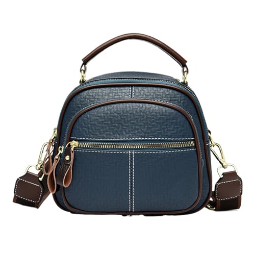 CTLTSRX Bousalutend Umhängetasche, Multifunktionale Fächer Verstellbarer breiter Schulterriemen Ledertasche, Leder-Umhängetaschen (Blue) von CTLTSRX