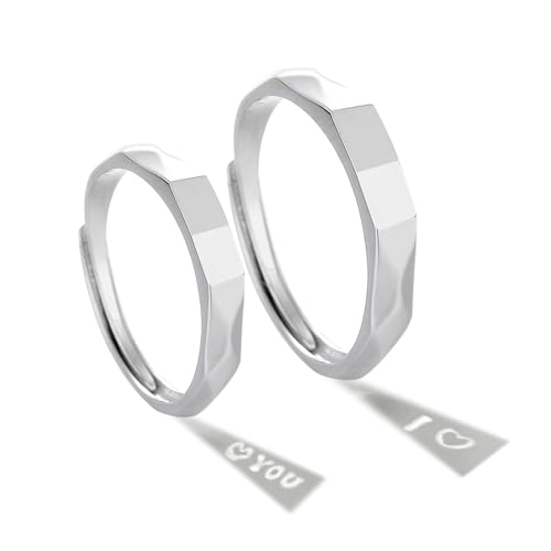 CTLTSRX ICH Liebe Dich geheimer Projektionsring, personalisierter handgefertigter Projektionsring für Paare, passende Ringe für Paare (1 Pair) von CTLTSRX