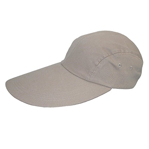 CTM® Baumwolle Lange 5 Zoll Bill Visor Baseball Cap, Khaki, Einheitsgröße von CTM