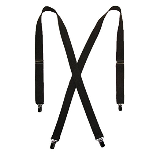 CTM Damen Elastische Clip-End-Hosenträger 2,5 cm Basic Hosenträger Dunkelbraun von CTM