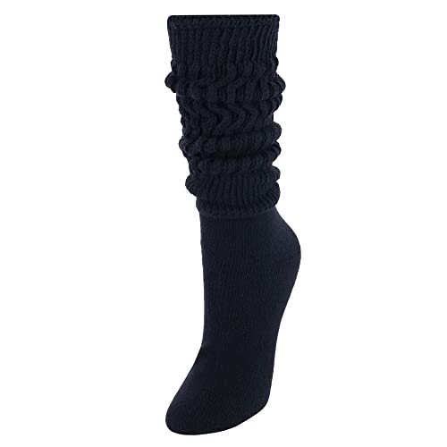 CTM Damen Super Soft Heavy Slouch Socken (1 Paar), Schwarz , Einheitsgröße von CTM