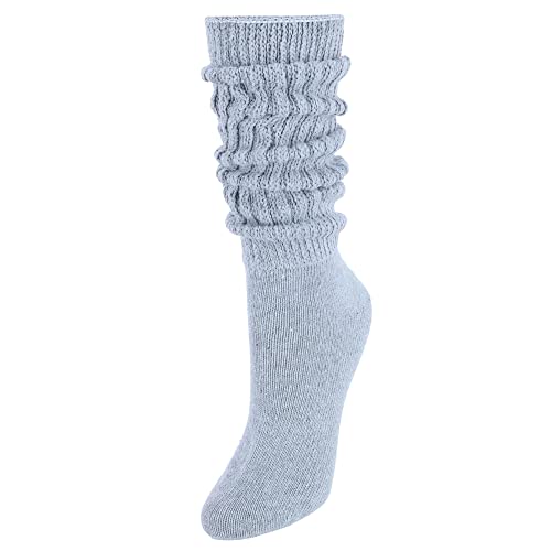 CTM Damen Super Soft Heavy Slouch Socken (1 Paar), grau, Einheitsgröße von CTM