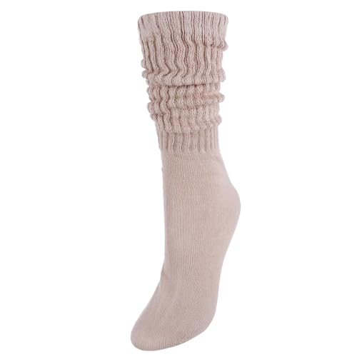 CTM Damen Super Soft Slouch Socken (1 Paar), khaki, One size von CTM