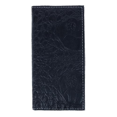 CTM Herren-Geldbörse mit Alligator-Druck, Seil, Scheckheft-Halter, Schwarz , Einheitsgröße von CTM