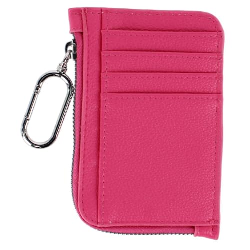 CTM Kartenetui mit Reißverschluss für Damen, Hot Pink, one size, Ausweishülle von CTM