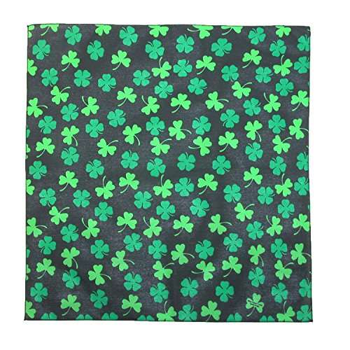 CTM Saint Patricks Day Shamrock Printed Bandanas für Frauen Einheitsgröße Schwarz von CTM