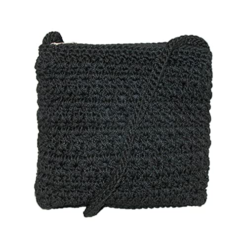 Damen Crochet Crossbody Handtasche, Schwarz , 11-11.5 M US Kids von CTM
