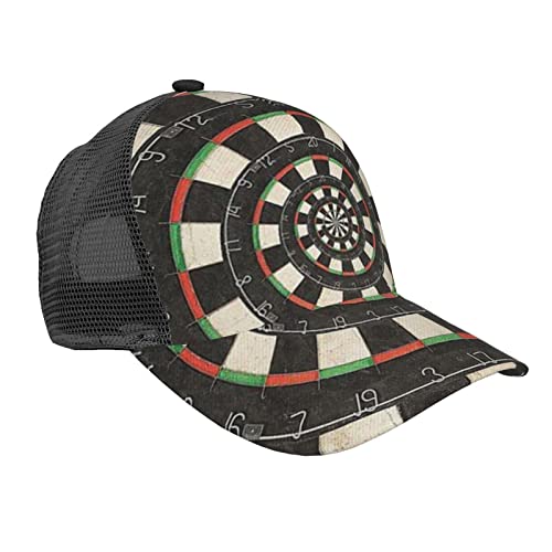 CTOITLKF Verstellbare Trucker Cap, Darts Target Baseball Cap, Outdoor Sport Sommer Mesh Hüte für Männer Frauen, siehe abbildung, One size von CTOITLKF