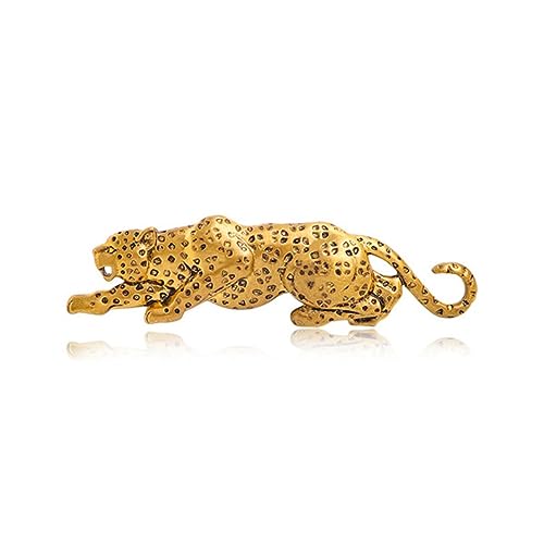 Brosche Vintage Tier Brosche Fierce Tiger Broschen Gold Farbe Leopard Pin Herren Anzug Zubehör Damen Kleidung Corsage Tasche Abzeichen (Color : Gold) von CTRSM