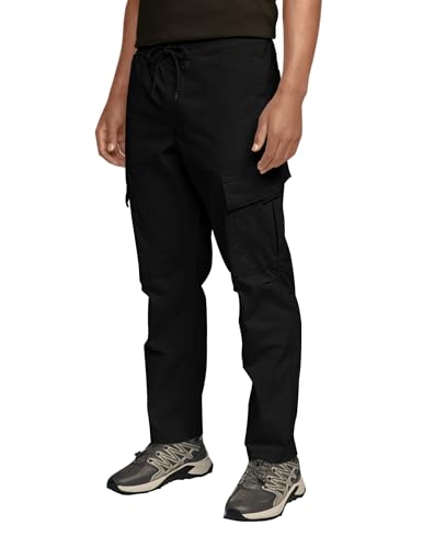 Herren Chino Cargo Hose Casual Jogginghose Freizeithose Elastische Taille mit Kordelzug Sweatpants Blau 4XL von CTU