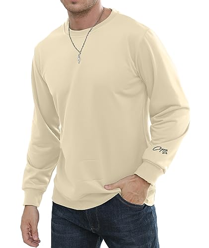 Herren Crew Sweatshirt Casual Langarm Pullover Sweatshirts für Herren von CTU