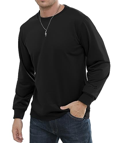 Herren Crew Sweatshirt Casual Langarm Pullover Sweatshirts für Herren von CTU