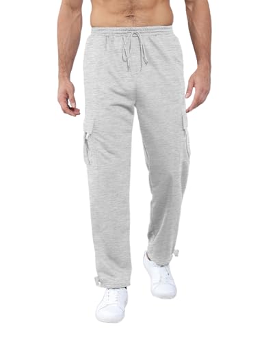 Jogginghose Herren Cargohose Fashion Casual Freizeithose Leichte Elastische Taille Baggy Trainingshose Beige M von CTU