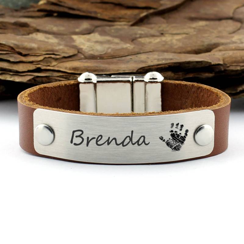 Personalisiertes Handabdruck Armband, Erinnerungsarmband, Sentimentale Geschenke, Namensarmband, Personalisierte Personalisierter Schmuck, Geschenk von CTdesignSHOP