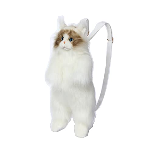 CU-MATE Niedlicher Plüschtier-Katzen-Rucksack, mehrere modische Schultertaschen, Crossbody-Geschenke mit verstellbaren Trägern, Muppet Katzenrucksack, Medium, modisch von CU-MATE