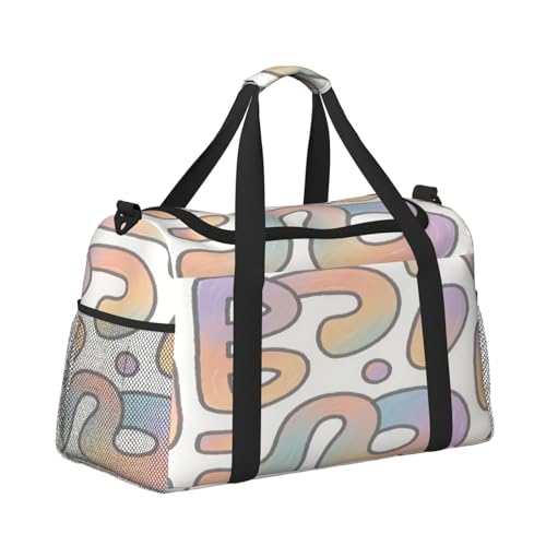 Flugzeugkabinen-Handgepäcktasche, leichte Hand-Tragetasche für Damen und Herren, Fitnessstudio, Strand, Duffle, Crossbody, Reisen, Geometrisch I, 1 Stück Flugzeugkabinen-Handgepäcktasche, leichte Hand-Tragetasche für Damen und Herren, Fitnessstudio, Strand, Duffle, Crossbody, Reisen, Geometrisch I, 1 Stück von CUAXINHM