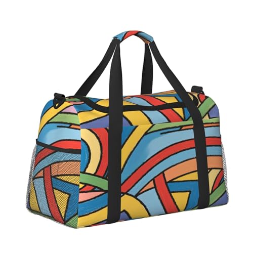 Leichte Umhängetasche für Damen und Herren, Flugzeug, Kabine, Handgepäcktasche, Geometrisches D, 1 Stück Leichte Umhängetasche für Damen und Herren, Flugzeug, Kabine, Handgepäcktasche, Geometrisches D, 1 Stück von CUAXINHM