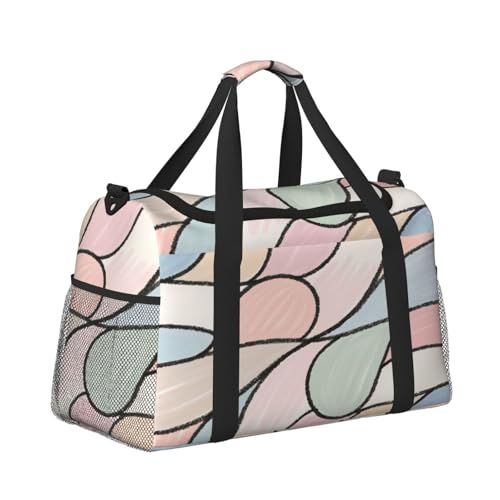 Leichte Umhängetasche für Damen und Herren, Flugzeug, Kabine, Handgepäcktasche, Geometrisches L, 1 Stück Leichte Umhängetasche für Damen und Herren, Flugzeug, Kabine, Handgepäcktasche, Geometrisches L, 1 Stück von CUAXINHM