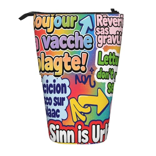 Teleskop-Federtasche, erweiterbar, große Kapazität, Schulbedarf, Organizer, tragbare Schreibtischaufbewahrung für Schüler und Künstler, Graffiti G, modisch Teleskop-Federtasche, erweiterbar, große Kapazität, Schulbedarf, Organizer, tragbare Schreibtischaufbewahrung für Schüler und Künstler, Graffiti G, modisch von CUAXINHM