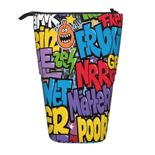 Teleskop-Federtasche, erweiterbar, große Kapazität, Schulbedarf, Organizer, tragbare Schreibtischaufbewahrung für Schüler und Künstler, Graffiti O, modisch Teleskop-Federtasche, erweiterbar, große Kapazität, Schulbedarf, Organizer, tragbare Schreibtischaufbewahrung für Schüler und Künstler, Graffiti O, modisch von CUAXINHM