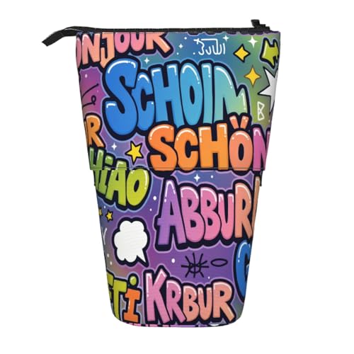 Teleskop-Federtasche, erweiterbar, große Kapazität, Schulbedarf, Organizer, tragbare Schreibtischaufbewahrung für Schüler und Künstler, Graffiti R, modisch Teleskop-Federtasche, erweiterbar, große Kapazität, Schulbedarf, Organizer, tragbare Schreibtischaufbewahrung für Schüler und Künstler, Graffiti R, modisch von CUAXINHM