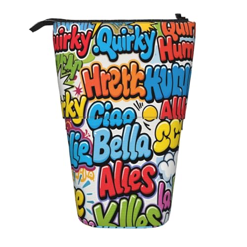 Teleskop-Federtasche, erweiterbar, große Kapazität, Schulbedarf, Organizer, tragbare Schreibtischaufbewahrung für Schüler und Künstler, Graffiti S, modisch Teleskop-Federtasche, erweiterbar, große Kapazität, Schulbedarf, Organizer, tragbare Schreibtischaufbewahrung für Schüler und Künstler, Graffiti S, modisch von CUAXINHM