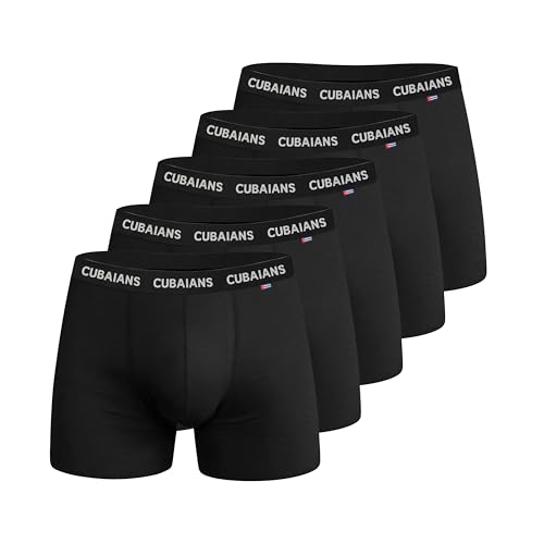 CUBAIANS Jobabo Herren Boxershort 5er Pack Schwarz Gr. XXL von CUBAIANS