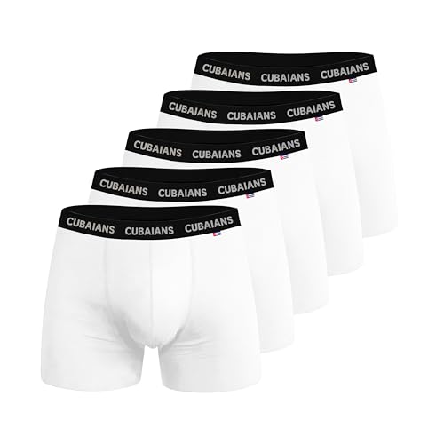 CUBAIANS Jobabo Herren Boxershort 5er Pack Weiß Gr. XXL von CUBAIANS