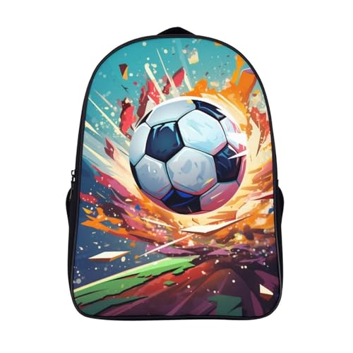 CUBSKRIRB Football Rucksäcke Kinder Schulrucksack Schultasche 3D Gedruckte Cartoon Für Jungen Grund- Und Mittelschüler Schulranzen 40x28x16cm CUBSKRIRB Football Rucksäcke Kinder Schulrucksack Schultasche 3D Gedruckte Cartoon Für Jungen Grund- Und Mittelschüler Schulranzen 40x28x16cm von CUBSKRIRB