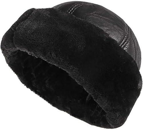 Hut Hauben Zucotto aus Schaffell (Shearling) Größe XXL Farbe Schwarz, Schwarz , 60 von CUCUBA