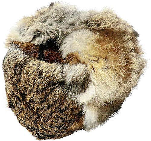 RUSSIAN STORE Ushanka Ushanka Hut aus Kaninchenfell Original Russland Farbe Grau Braun - verschiedene Größen, braun, L von CUCUBA