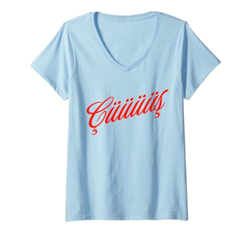 Damen CÜS CÜÜÜÜS X krass Wow Crazy WTF heftig boa oha Sheesh T-Shirt mit V-Ausschnitt Damen CÜS CÜÜÜÜS X krass Wow Crazy WTF heftig boa oha Sheesh T-Shirt mit V-Ausschnitt von CÜS CÜÜÜÜS - Türkische Sprache. Wort. Türke Türkin