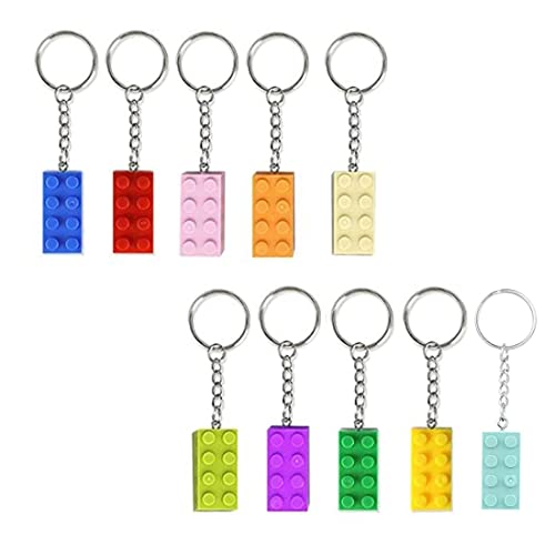 CUHZA 10 Stück Brick Keyrings, Brick Keychain，Schlüsselanhänger, dekorativ, Schlüsselanhänger，Schlüsselanhänger，verwendet für Geburtstagsfeiern für Kinder, Preis für Kinder, Partyartikel von CUHZA