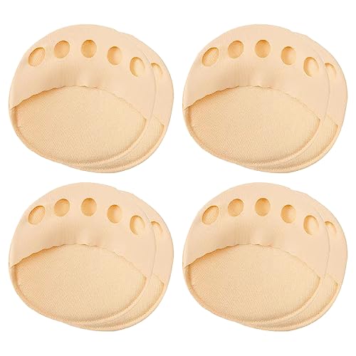 CUHZA Waben-Vorfuß-Pads, 4 Paar Metatarsal Pads, Vorfuß Pads, Fußschweiß-Pads,Vorfußpolster Stoff,Mittelfuß-Pads Weiche Fußballen-Kissen-Pads Entlastung Fuß Müdigkeit Wiederverwendbare Damen Herren von CUHZA