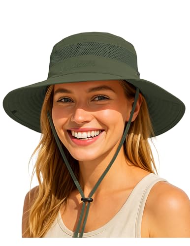 CULACCINO Sonnenhut Herren Fischerhut Herren Outdoor Sommer Wanderhut UV-Schutz Anglerhut Safari-Hut Atmungsaktiv Armeegrün CULACCINO Sonnenhut Herren Fischerhut Herren Outdoor Sommer Wanderhut UV-Schutz Anglerhut Safari-Hut Atmungsaktiv Armeegrün von CULACCINO