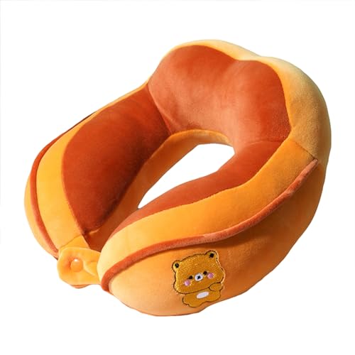 Nackenkissen Flugzeug, Reisekissen Auto Travel Pillow Kopfstütze, Nackenhörnchen Erwachsene für Reisen, Camping, Büro und Haus (Bär) von CULASIGN