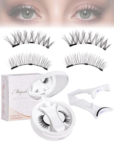 CULEB 1 Paar Magnetische Wimpern,Wimpernlifting Set,Natürlich Wimpern mit Dünnem Magnet,Magnetic Lashes Ohne Eyeliner,3D Künstliche Wimpern Extensions,All-in-One-Geschenkbox-Set(CT10-2) von CULEB