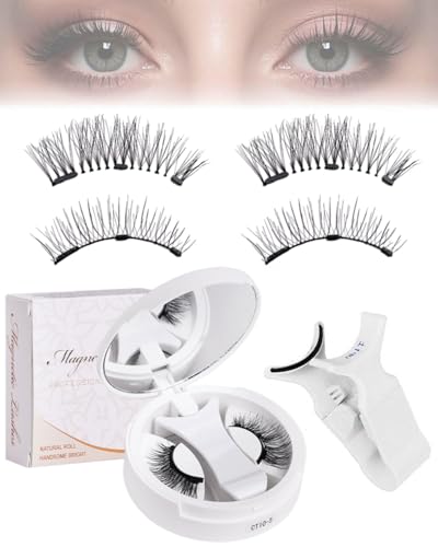 CULEB 1 Paar Magnetische Wimpern,Wimpernlifting Set,Natürlich Wimpern mit Dünnem Magnet,Magnetic Lashes Ohne Eyeliner,3D Künstliche Wimpern Extensions,All-in-One-Geschenkbox-Set(CT10-5) von CULEB