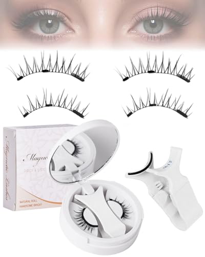 CULEB 1 Paar Magnetische Wimpern,Wimpernlifting Set,Natürlich Wimpern mit Dünnem Magnet,Magnetic Lashes Ohne Eyeliner,3D Künstliche Wimpern Extensions,All-in-One-Geschenkbox-Set(CT10-9) von CULEB
