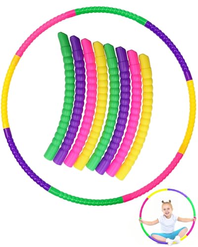 CULEB Hula Hoop Reifen Kinder,Abnehmbarer Kinder-Hula-Hoop,Fitness Gymnastik Kreis Reifen,Kunststoff Hulahoopreifen für Jungen Mädchen,Hula-Hoop für Tanz,Fitness und Sportaktivitäten(Set-01) von CULEB