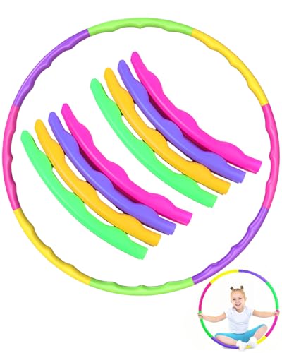 CULEB Hula Hoop Reifen Kinder,Abnehmbarer Kinder-Hula-Hoop,Fitness Gymnastik Kreis Reifen,Kunststoff Hulahoopreifen für Jungen Mädchen,Hula-Hoop für Tanz,Fitness und Sportaktivitäten(Set-02) von CULEB
