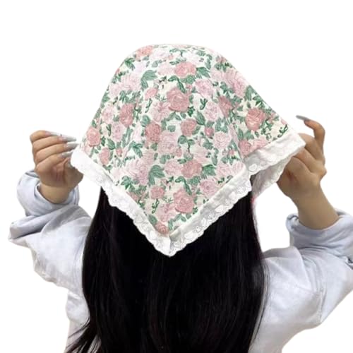 CULEO Damen-Gürtel, 1 Stück Dreieckstuch Gürtel Spitzengürtel passend für Kleider Jeans Spitzenkopftuch Sommer Französisch Retro Haarschmuck Haarschmuck (Rosa) von CULEO