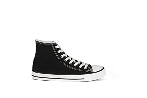 CULTZ Diamond Unisex Sneaker Damen Herren High Top Turnschuhe Black 37 von CULTZ