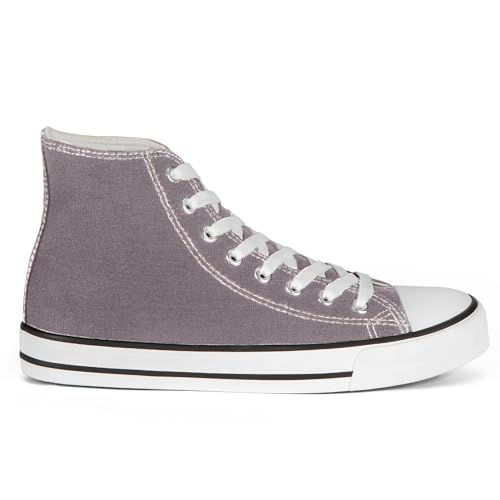 CULTZ Diamond Unisex Sneaker Damen Herren High Top Turnschuhe Light Grey 38 von CULTZ